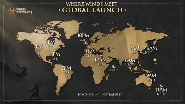 Where Winds Meet Release Times