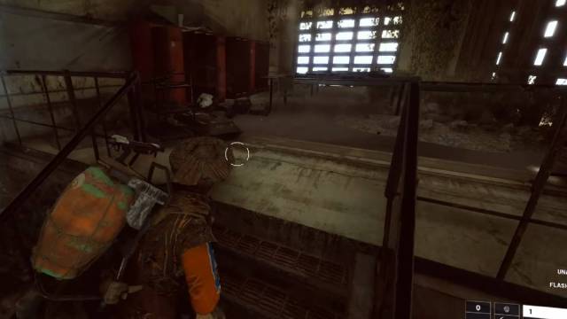 ARC Raiders dam control center room interior with weapon crate and red lockers