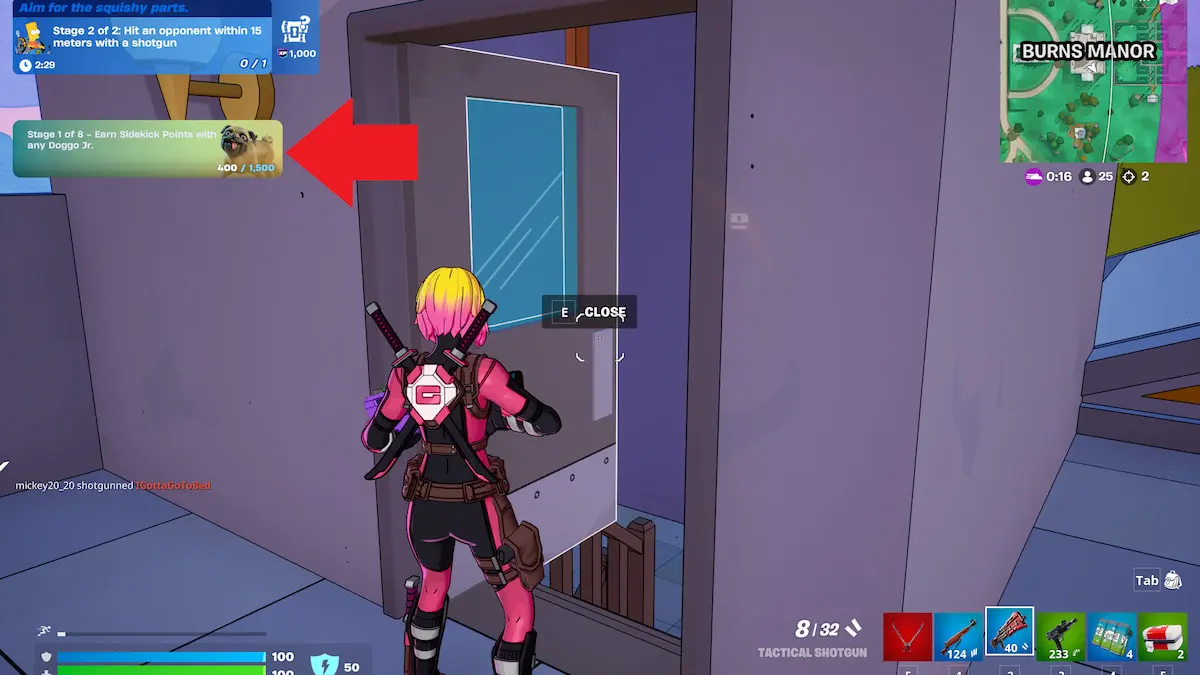 Earn marked sidekick points in fortnite