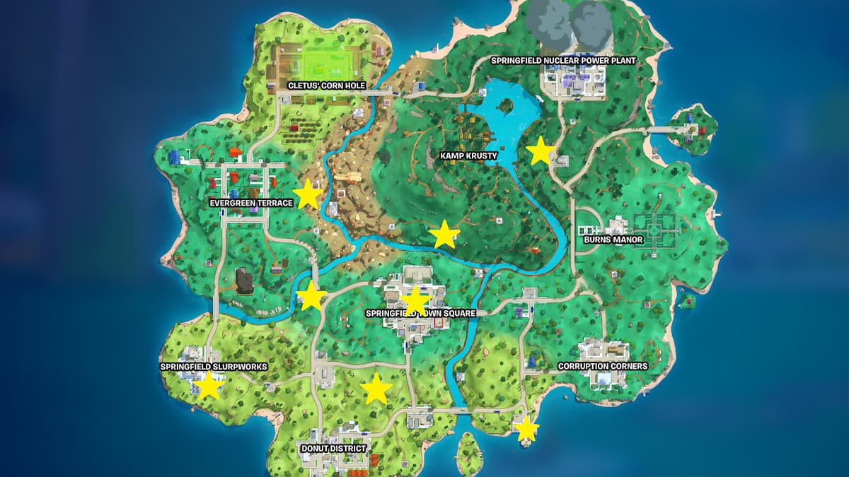 All Evil Homer Spawn Spots in Fortnite
