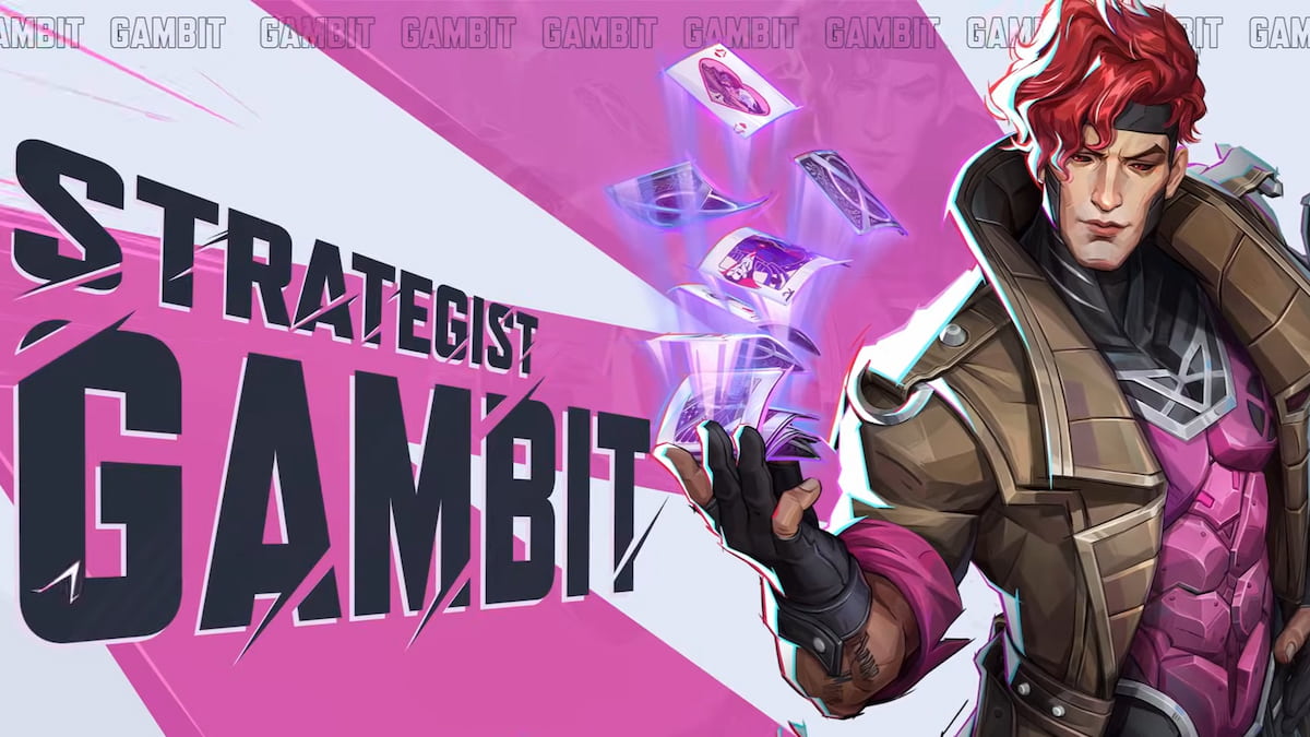 Gambito con cartas en Marvel Rivals.