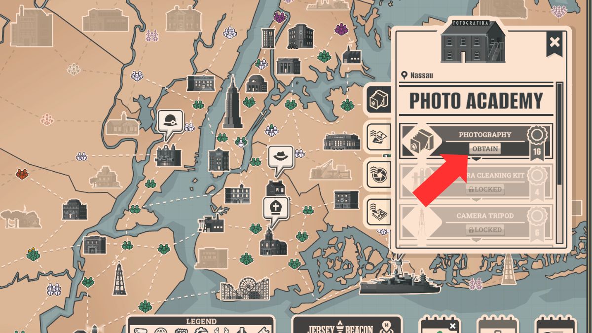 Get the photography skill in the news tower.