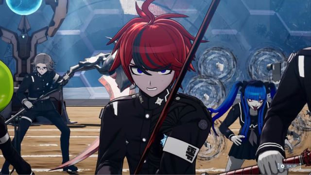 A scene in which a character squared up to fight with allies by his side.