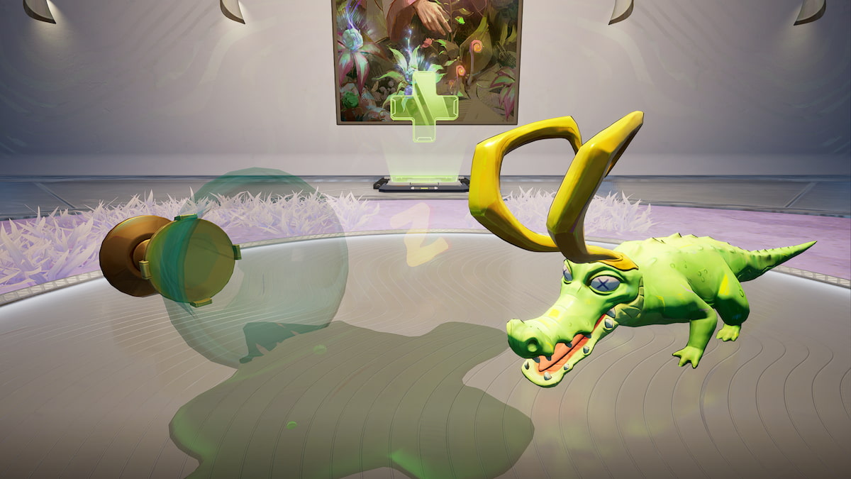 Alligator loki next to a spilt cup in marvel rivals