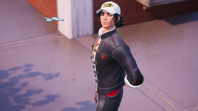 Carter NPC looking at butterfly in fortnite