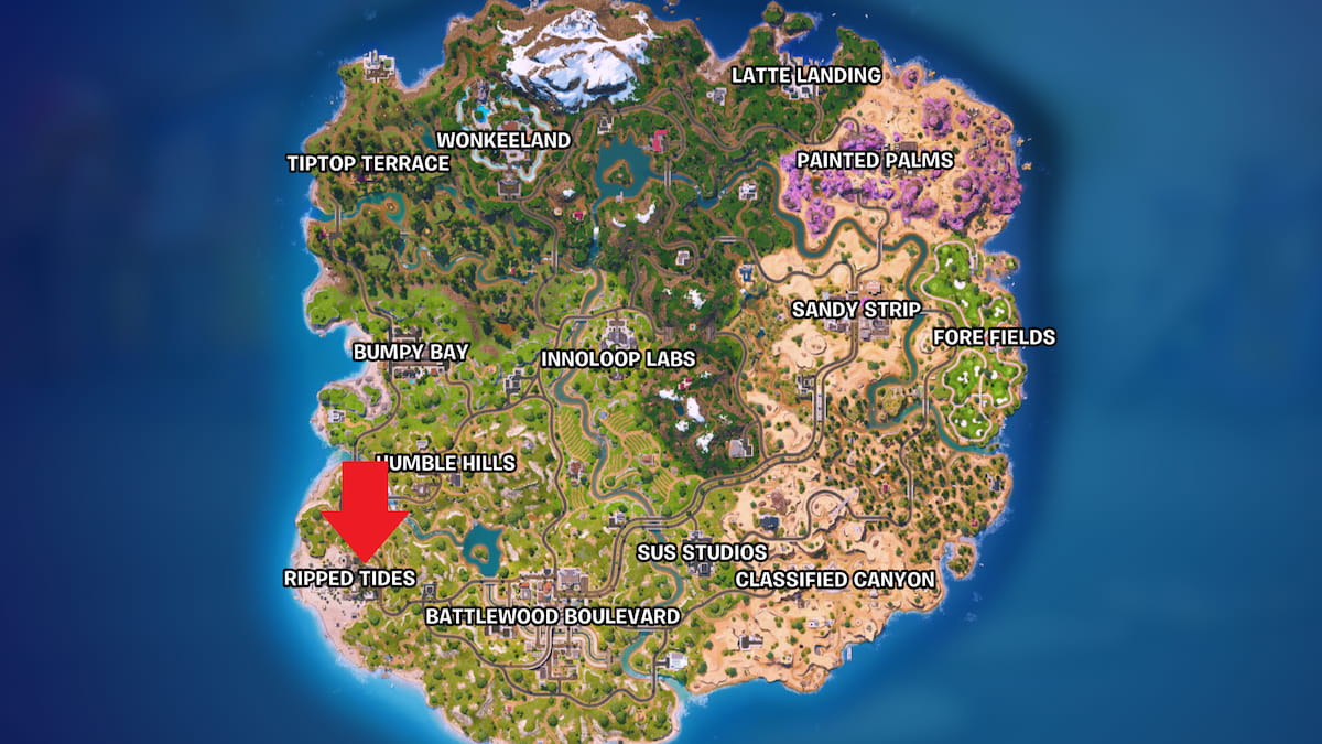Ubicación del mapa ficticio en fortnite