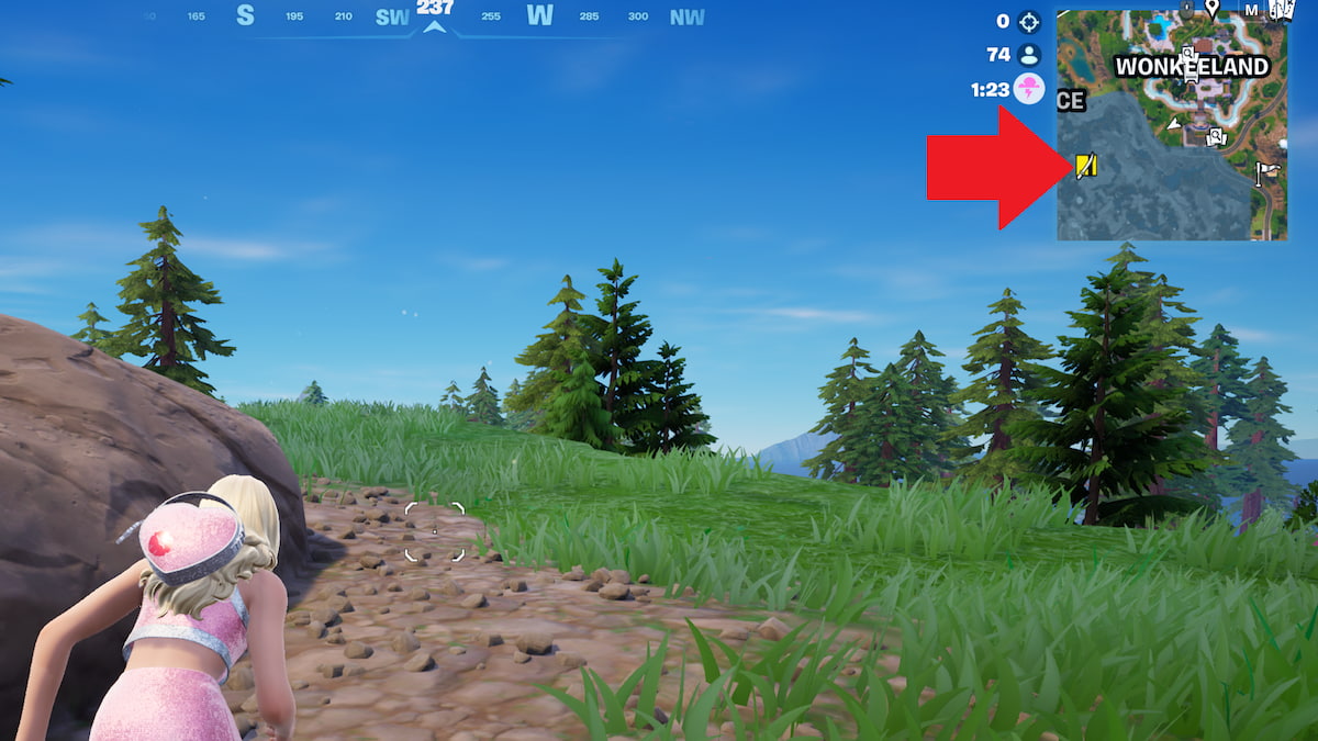 Marcador del mapa de la puerta de la grieta del voto abandonado en fortnite
