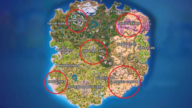 Boss locations in fortnite chapter 7, season 1