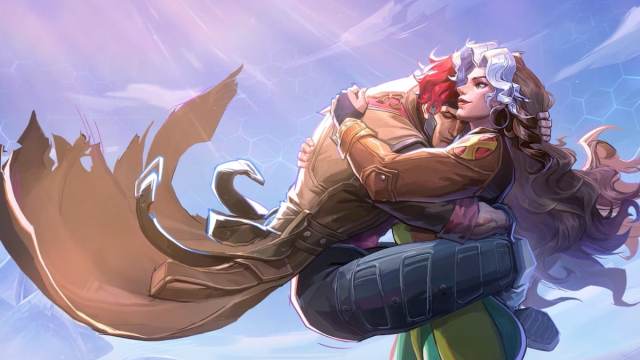 Gambit hugging rogue in marvel rivals