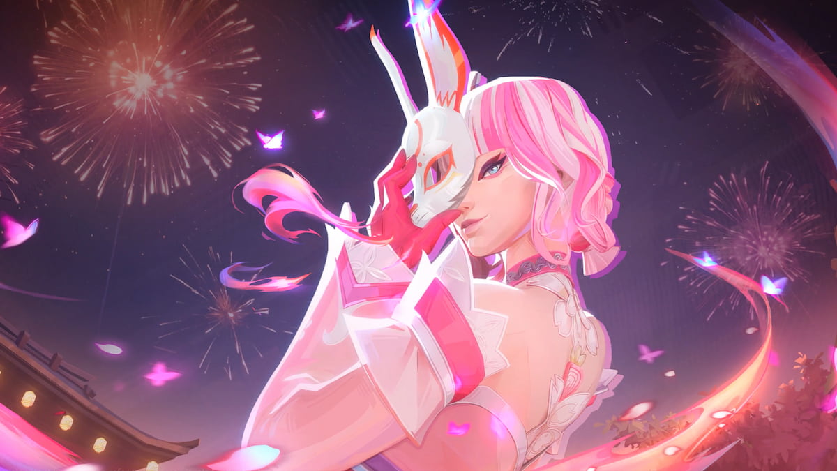 Psylocke putting on a mask in marvel rivals