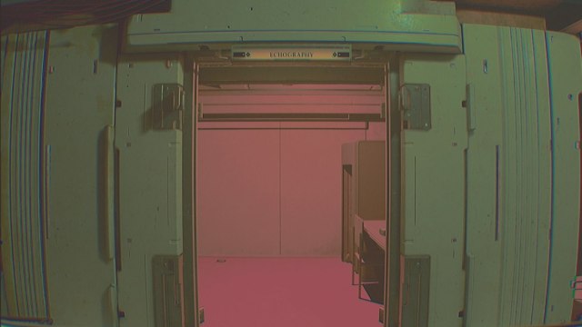 Routine echography room door
