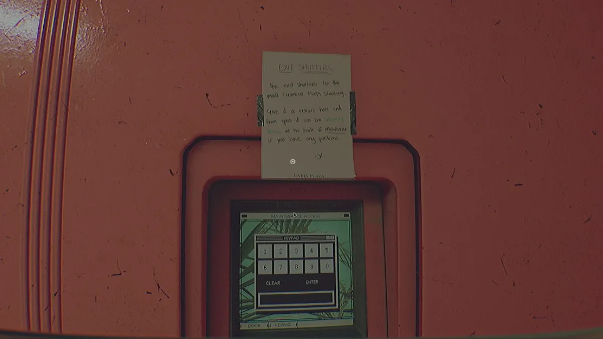 Daily instructions for opening mall exit shutters