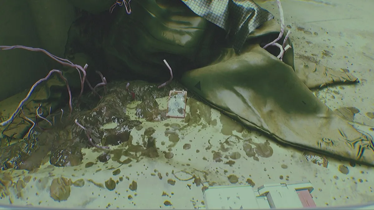 Everyday key card lying among piles of garbage