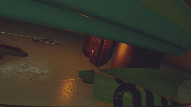 Routine prone to press button under table