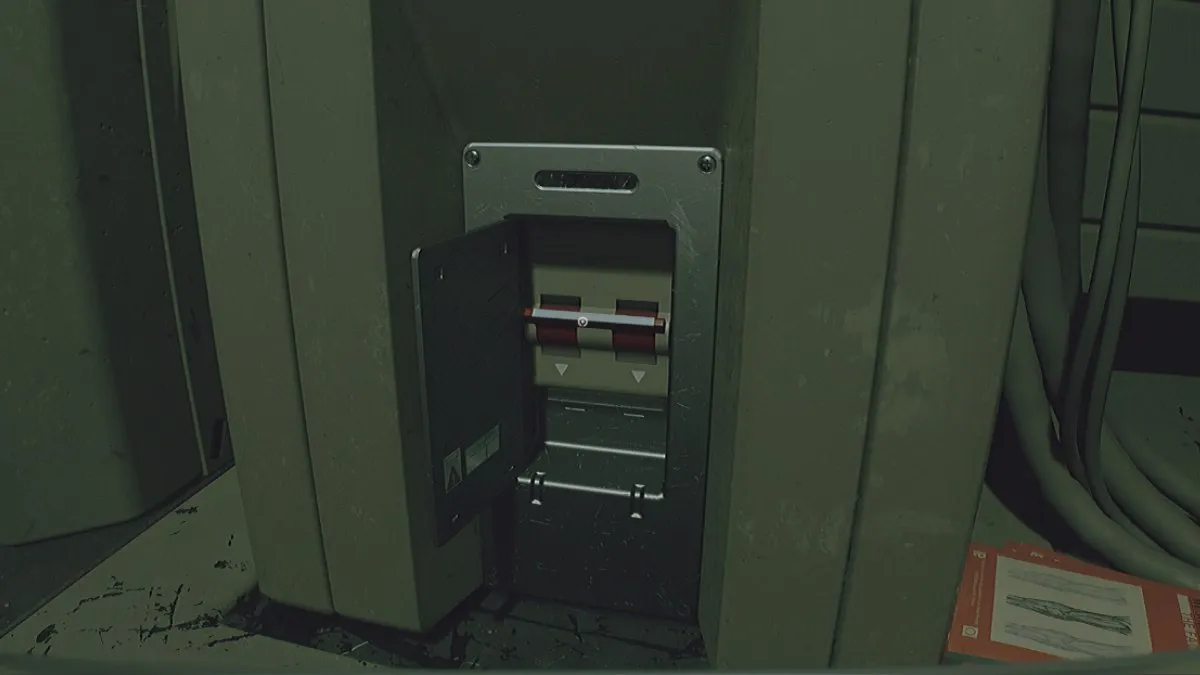 Enter the residential area using the normal lever under the terminal