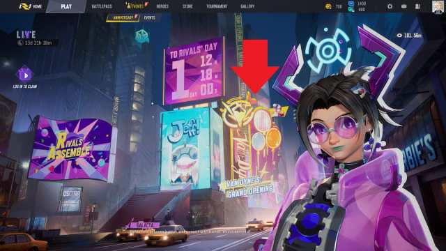 van dyne's grand opening event marked in marvel rivals