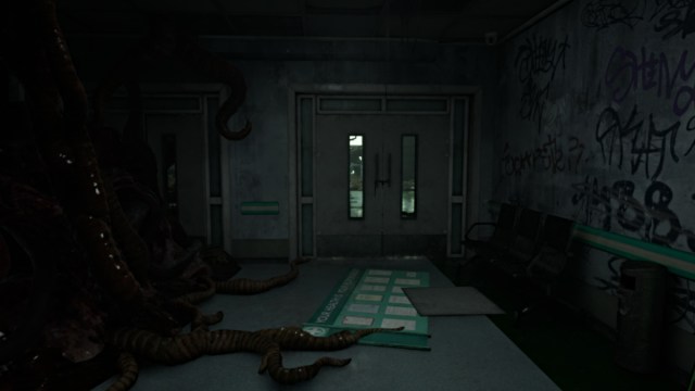 Cafeteria doors in BrokenLore: UNFOLLOW