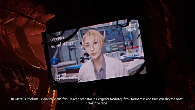 Nature program on screen in BrokenLore: UNFOLLOW