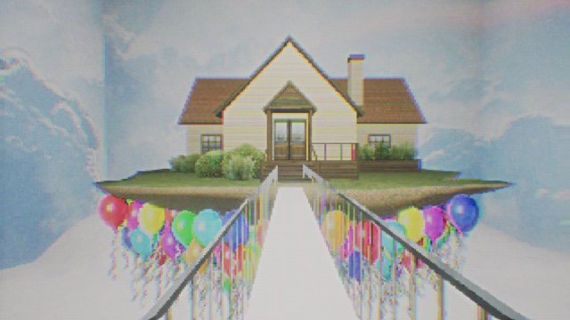 Floating house in BrokenLore: UNFOLLOW