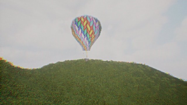 Hot air balloon in BrokenLore: UNFOLLOW