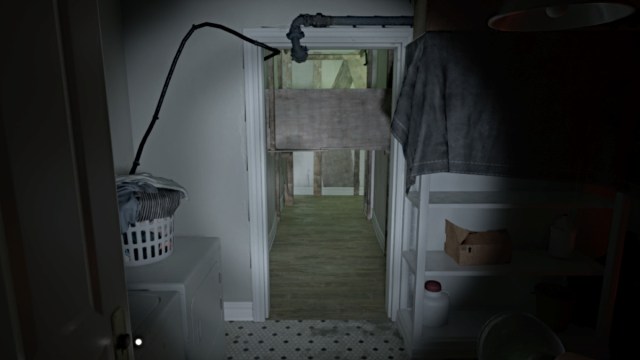 Passage in the laundry room in BrokenLore: UNFOLLOW