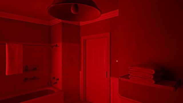 Red bathroom in BrokenLore: UNFOLLOW