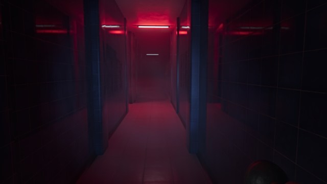 Red hallway in BrokenLore: UNFOLLOW