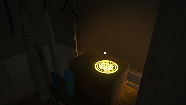 Elysium symbol inside the closet in BrokenLore: UNFOLLOW