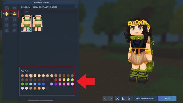 Skin colors marked in hytale