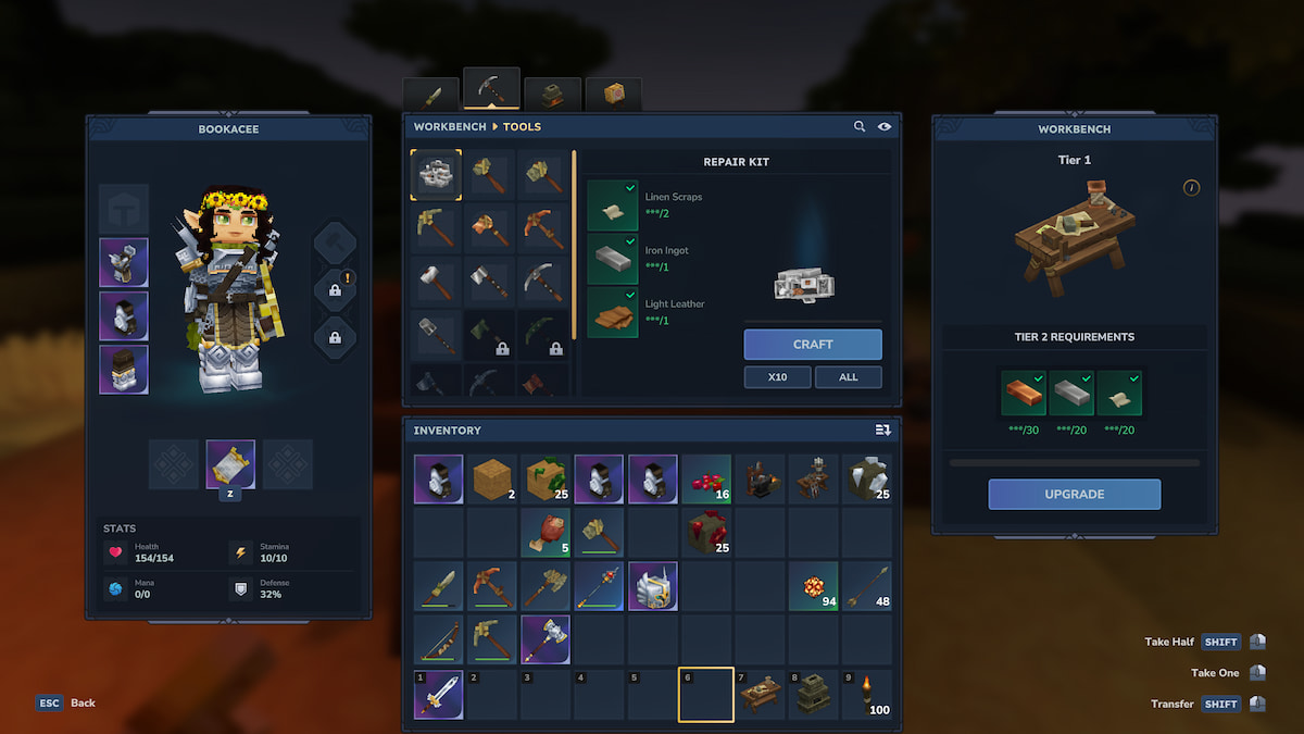 Create a repair kit with hytale