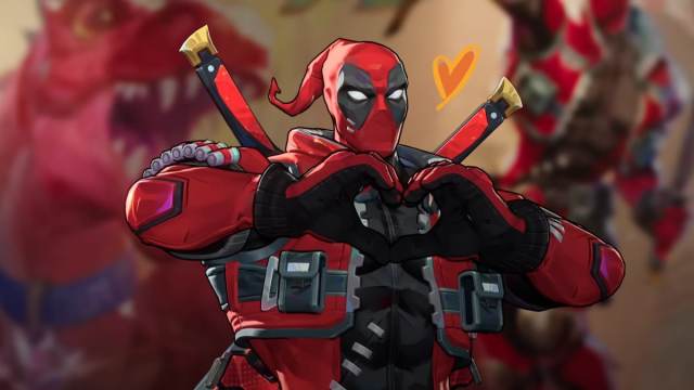 Deadpool doing heart hands in marvel rivals