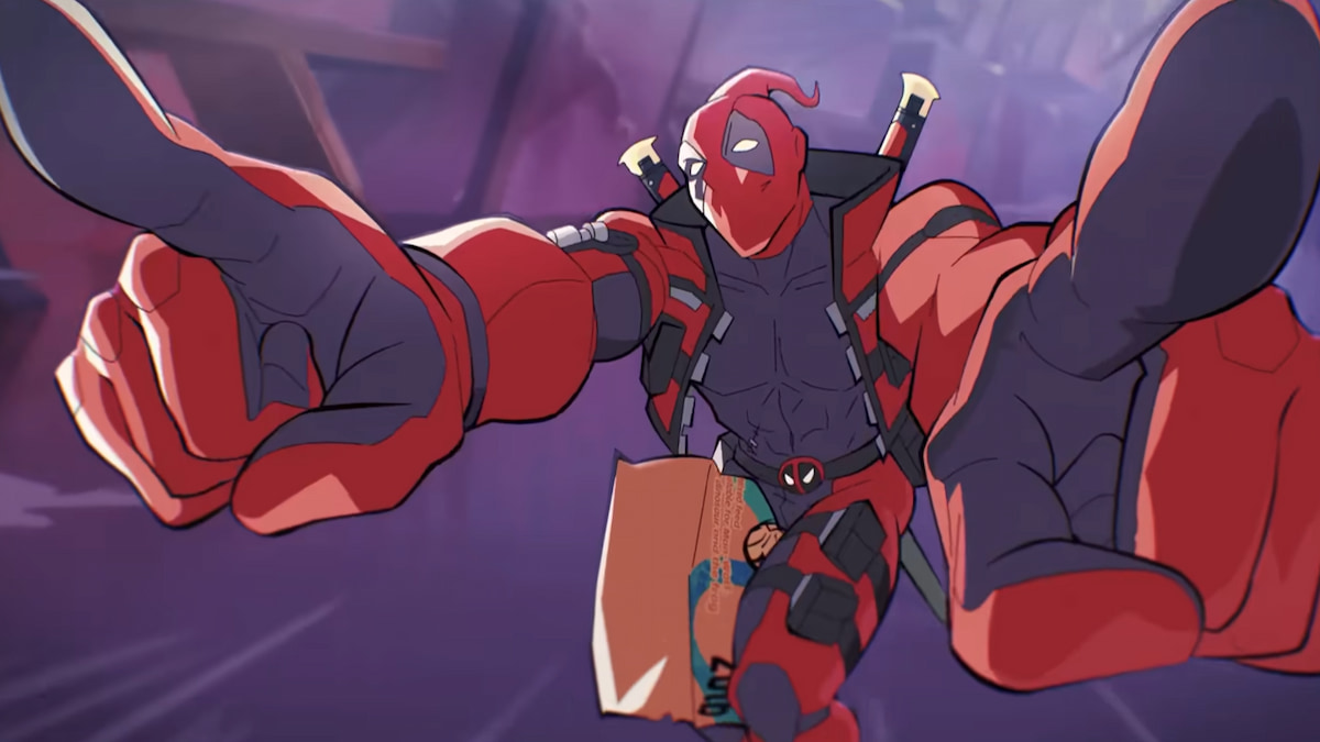 Deadpool points at Marvel's rival