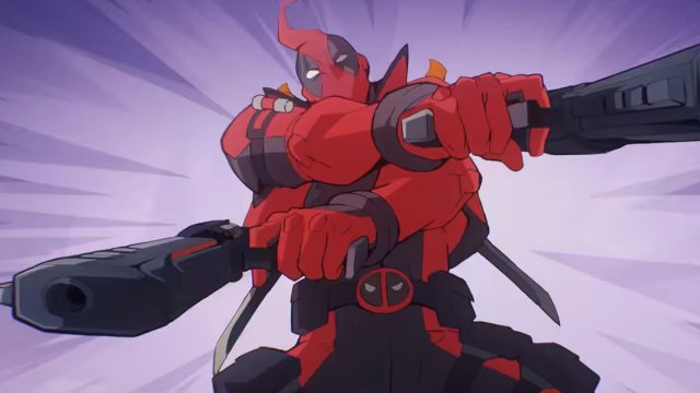 Deadpool shooting in Marvel Rivals