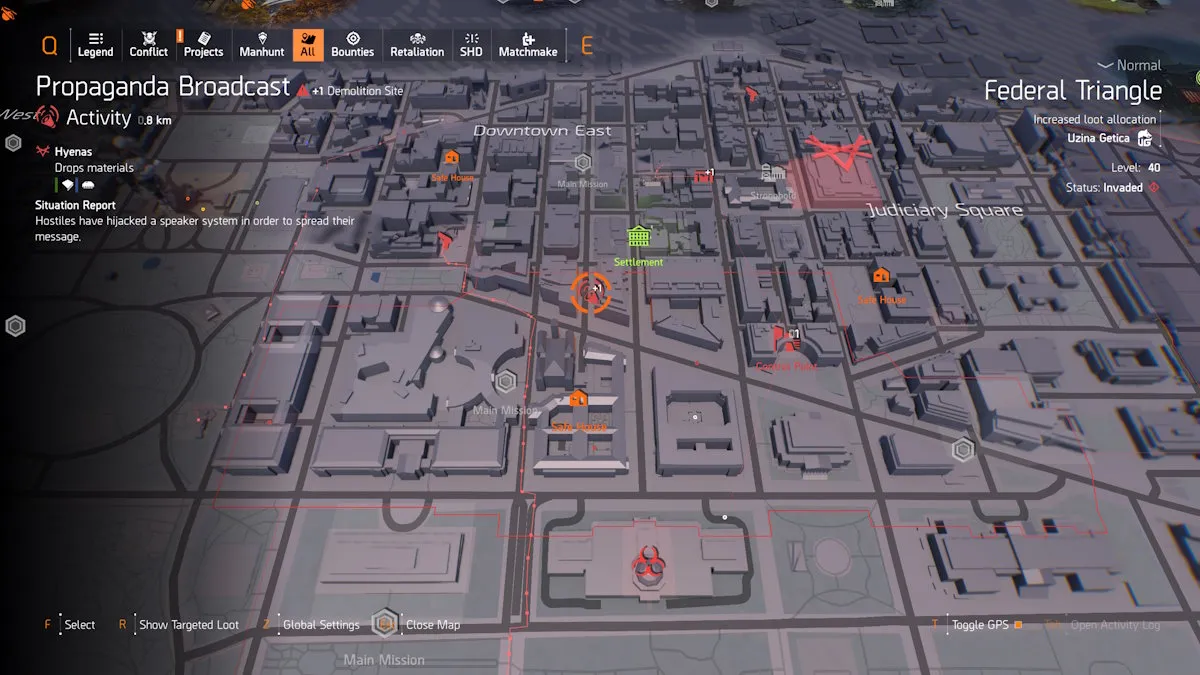 The Division 2 Hyena Federal Triangle