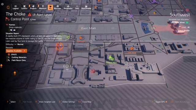 Division 2 Southwest control points