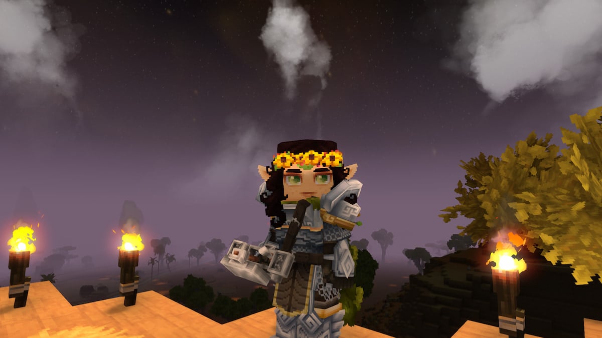 Holding a repair kit in hytale