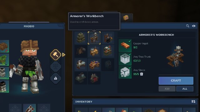 Craft Armorer's Workbench