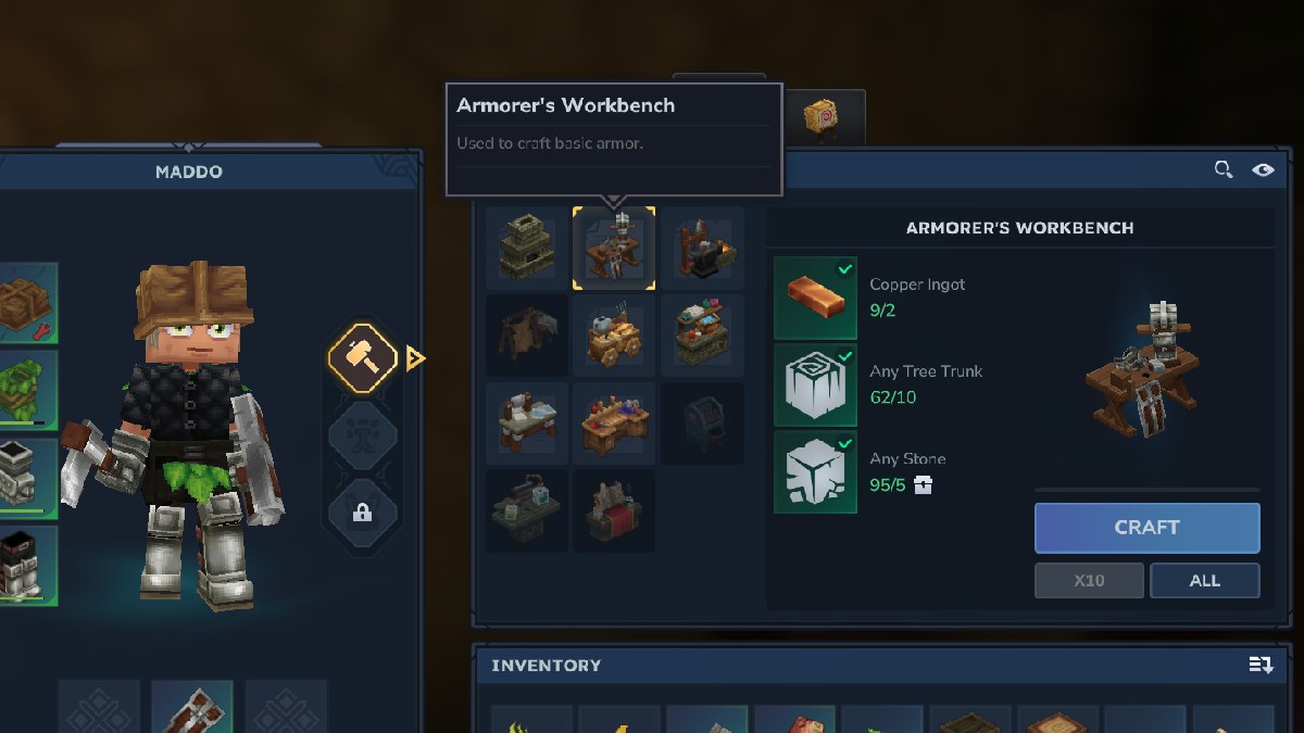 Craft armorer's workbench