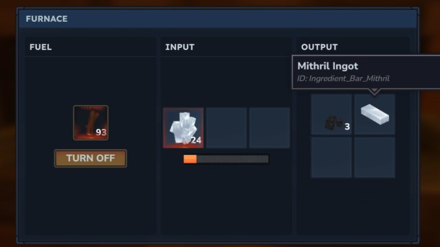 Making ingots in hytale