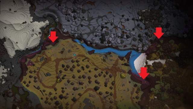 Purple land patches on map in hytale