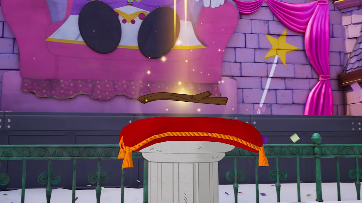 stick of truth on red cushion in fortnite