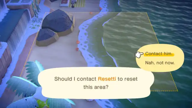 Using resetti service in animal crossing