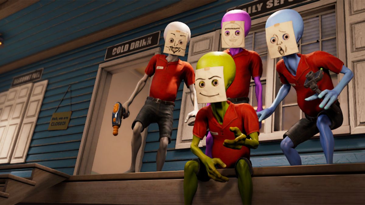 Four thinly disguised aliens running a gas station.
