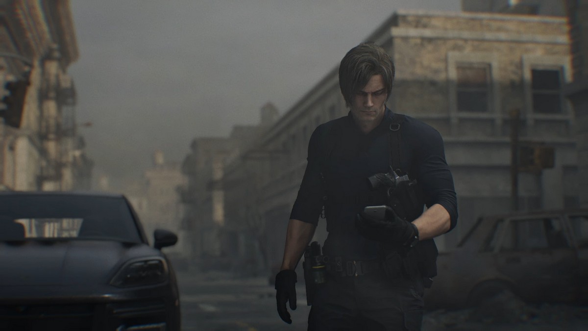 Leon Arriving in a Porsche Resident Evil Requiem