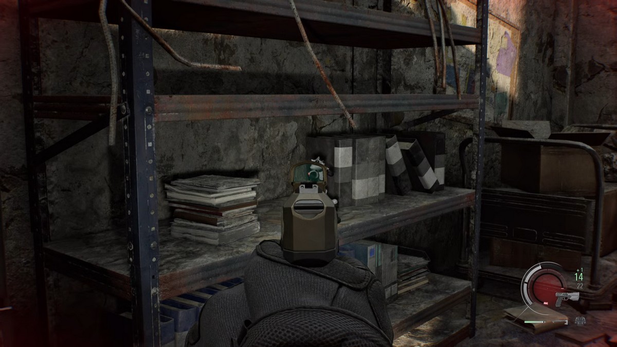 Mr. Raccoon by Shelf in Tower Resident Evil Requiem