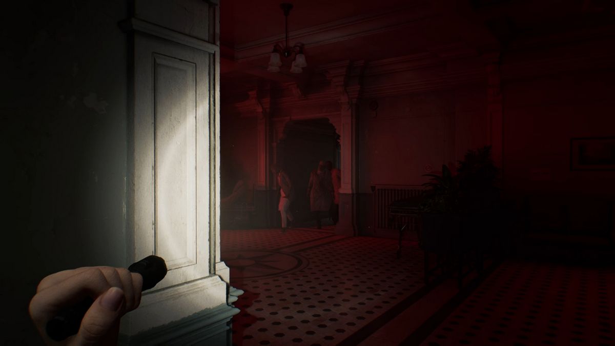 Zombies in East Wing Halls Resident Evil Reqiuem