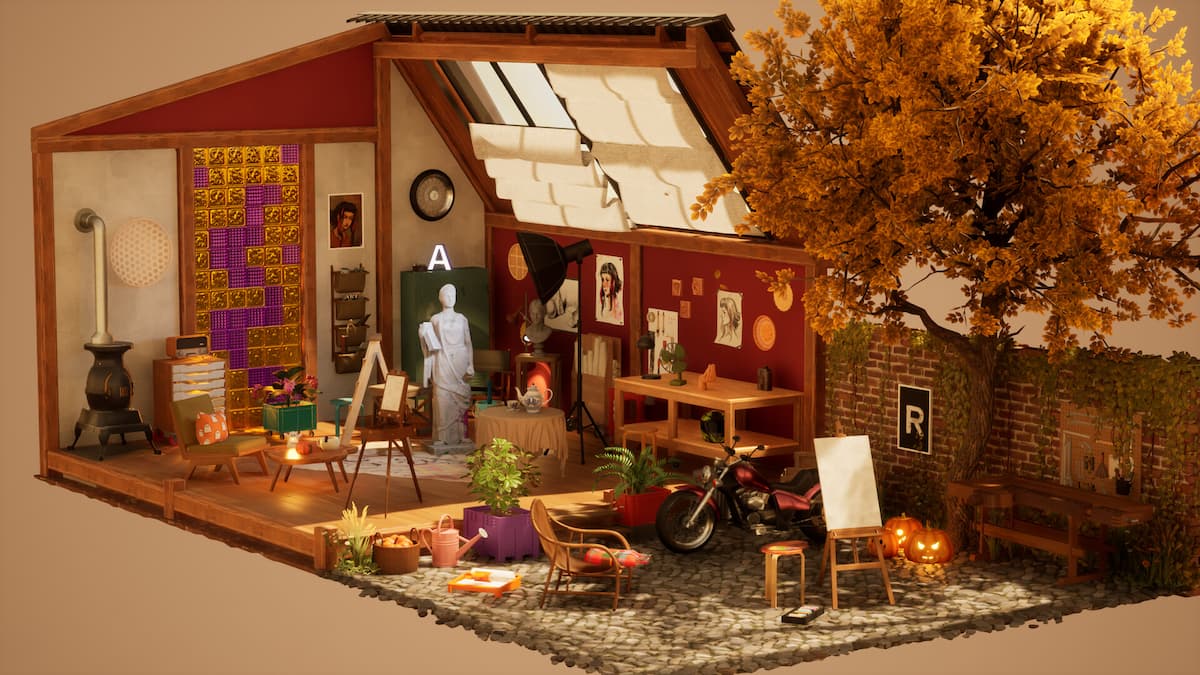 Hozy Screenshot showcasing a level with tons of stuff