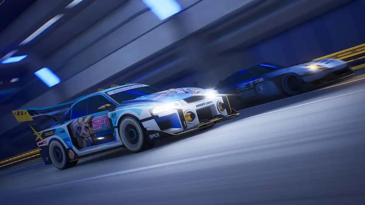 Screamer Screenshot featuring vehicles in a race