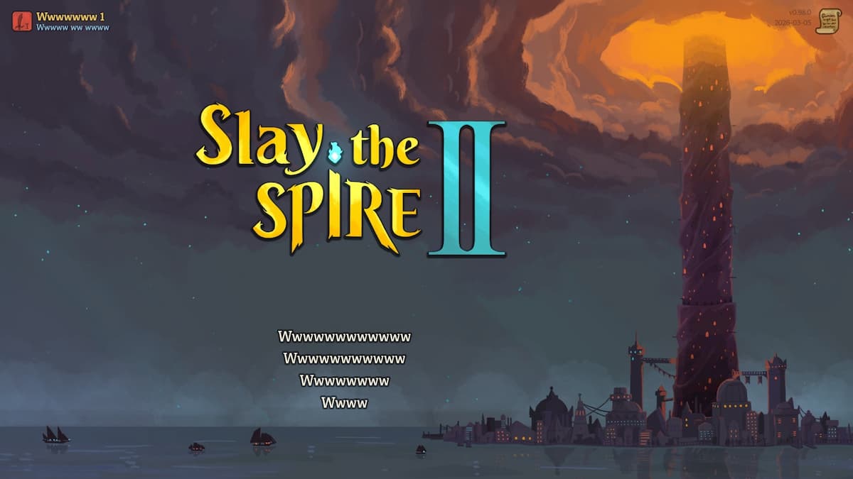 Slay the Spire 2 W Text Issue