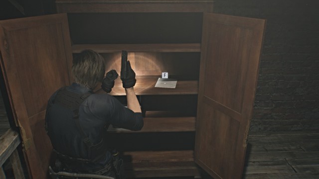 Leon finds a file in Resident Evil Requiem